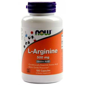 L-Аргинин, L-Arginine, Now Foods, 500 мг, 100 капсул / VM-0030.2