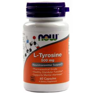 L-Тирозин, L-Tyrosine, Now Foods, 500 мг, 60 капсул / NF0160