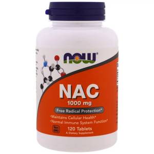 NAC (N-Ацетил-L-Цистеин), Now Foods, 1000 мг, 120 таблеток