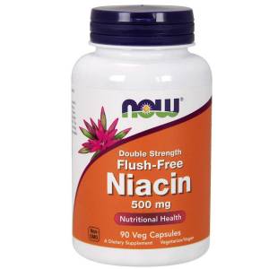 Ниацин (В3), No-Flush Niacin, Now Foods, 500 мг, 90 вегетарианских капсул / NF0498.35328
